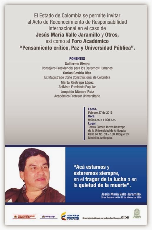 Acto Jesús María Valle UdeA 1
