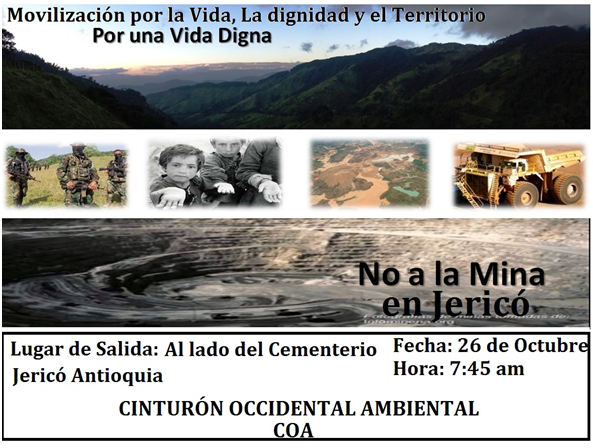 No a la mina en Jericó Antioquia Colombia