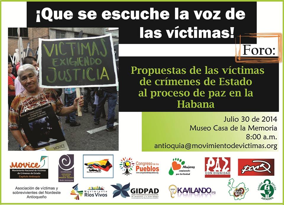 afiche foro victimas