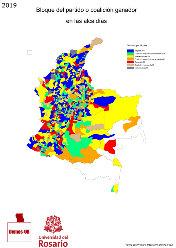 Mapa por ganador 2019