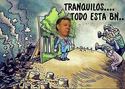santos miente caricatura